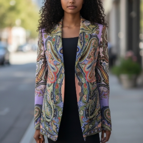 Etro Multicolor Paisley Blazer - Picture 3 of 12